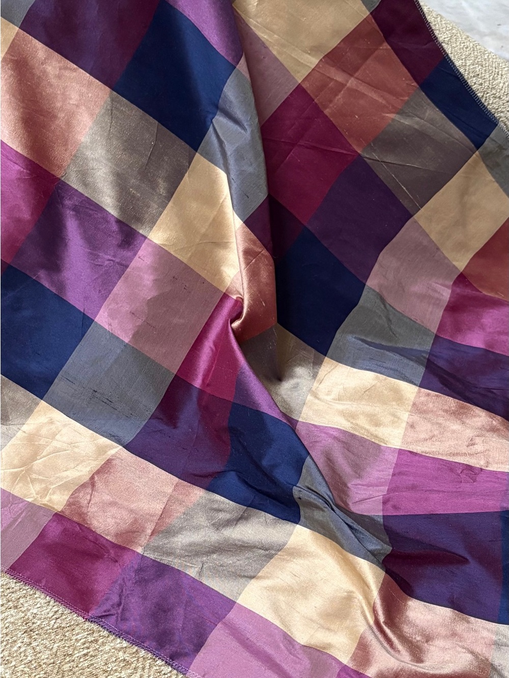 Vintage Kravet Couture Deep Purple Silk fabric